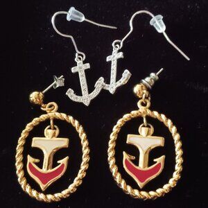 Anchors Away Earrings  - Two Pair